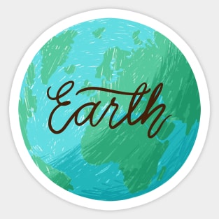 Earth Illustration Hand drawn Sticker